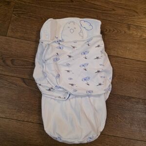 Nested Bean White and Blue Flying Mouse Sleep Sack